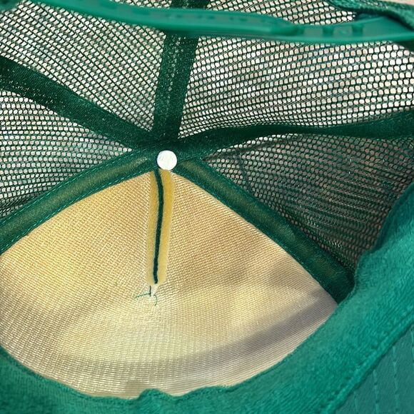 VTG OTTO Snapback Mesh Trucker Hat globe VTG Green NOS NWOT - Picture 4 of 7